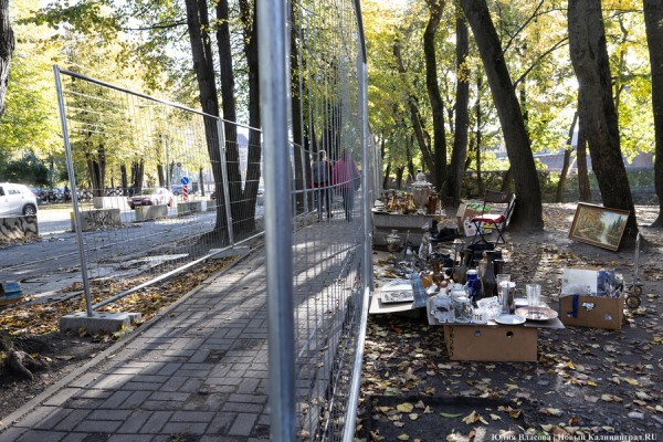 &laquo;Блошка&raquo; за решёткой: торговцев на Пролетарской отгородили от пешеходов (фото)
